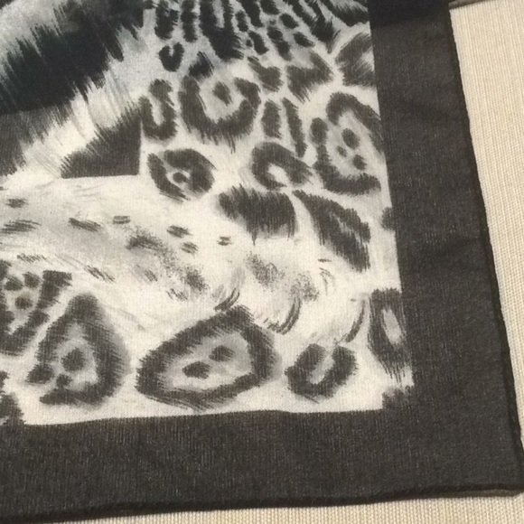 Glentex  Animal Print Scarf Large Gray Black Polyester - Picture 7 of 7